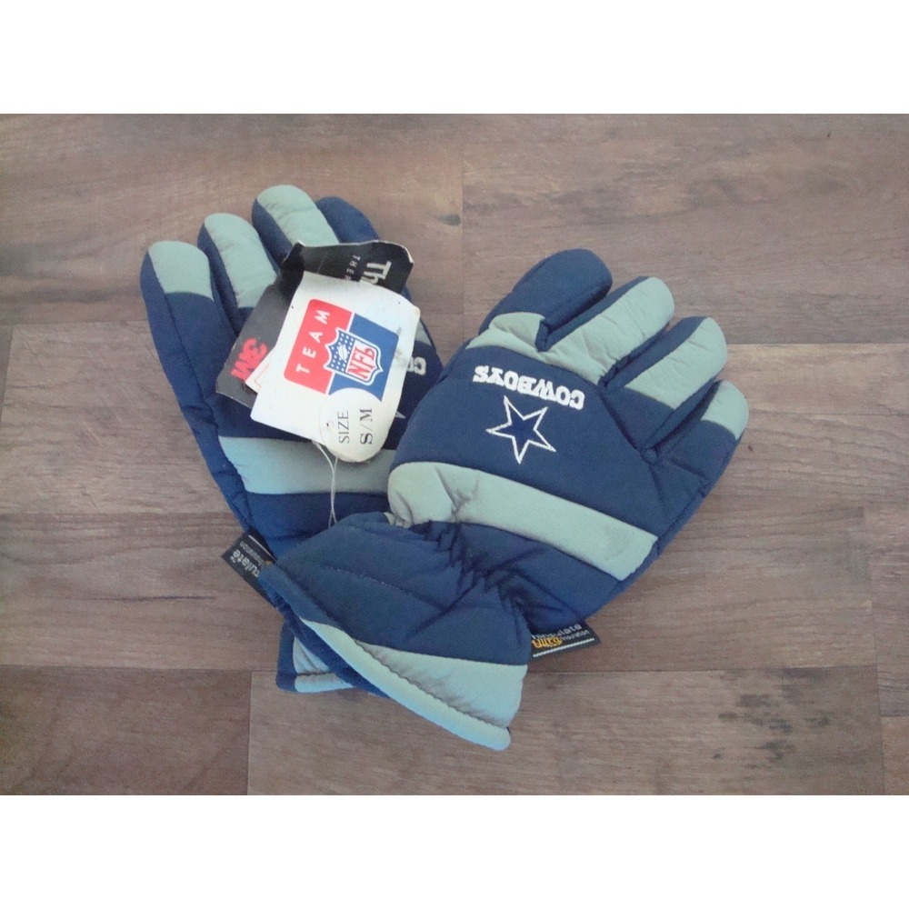 DALLAS COWBOYS GLOVES WINTER‎ THINSULATE  DEADSTOCK  VINTAGE T7